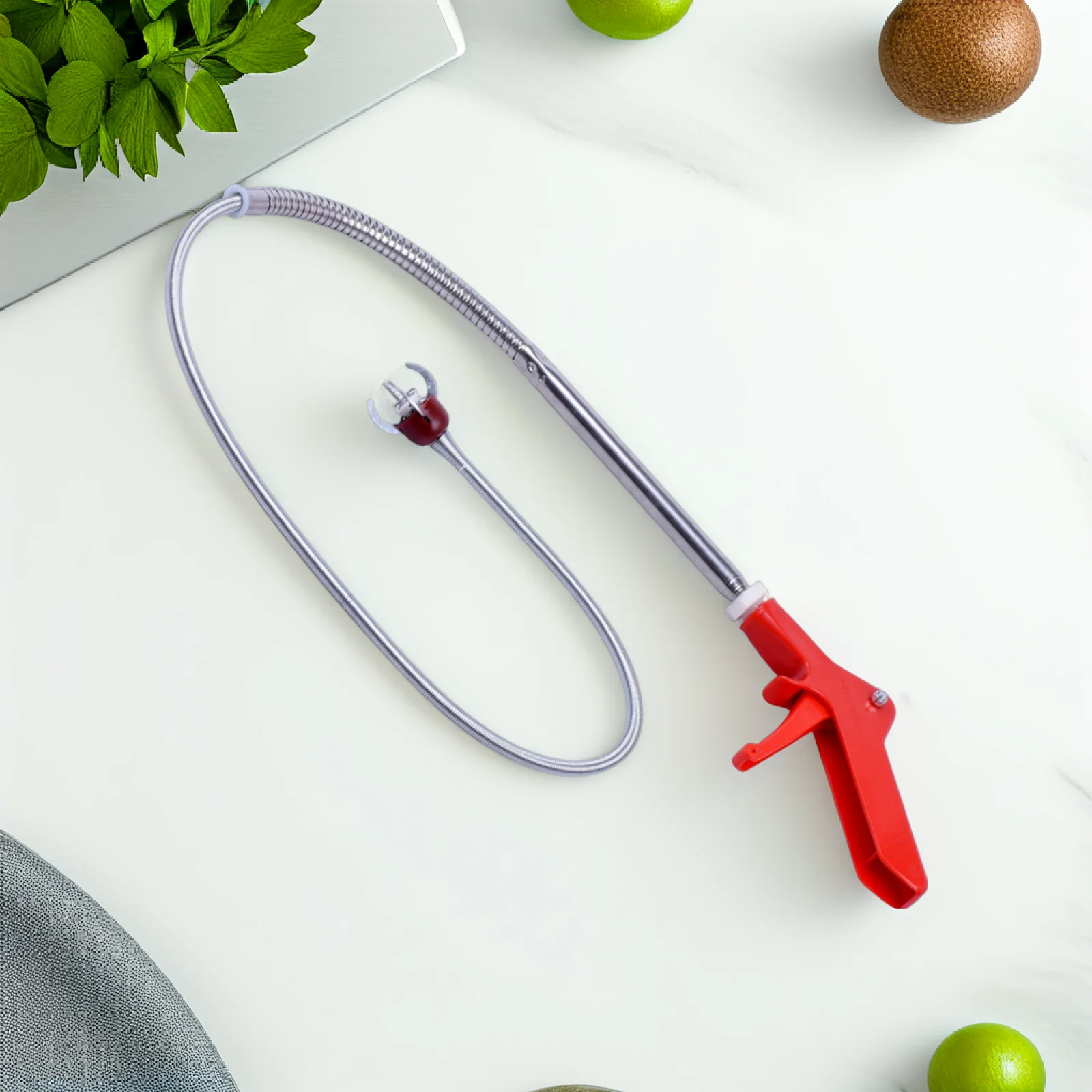 Toilet Snake Household Toilet Cleaning Tools 51 Inch Pipe Dredging Tool Slender Retrieving Grabber for Hair Food Blockage