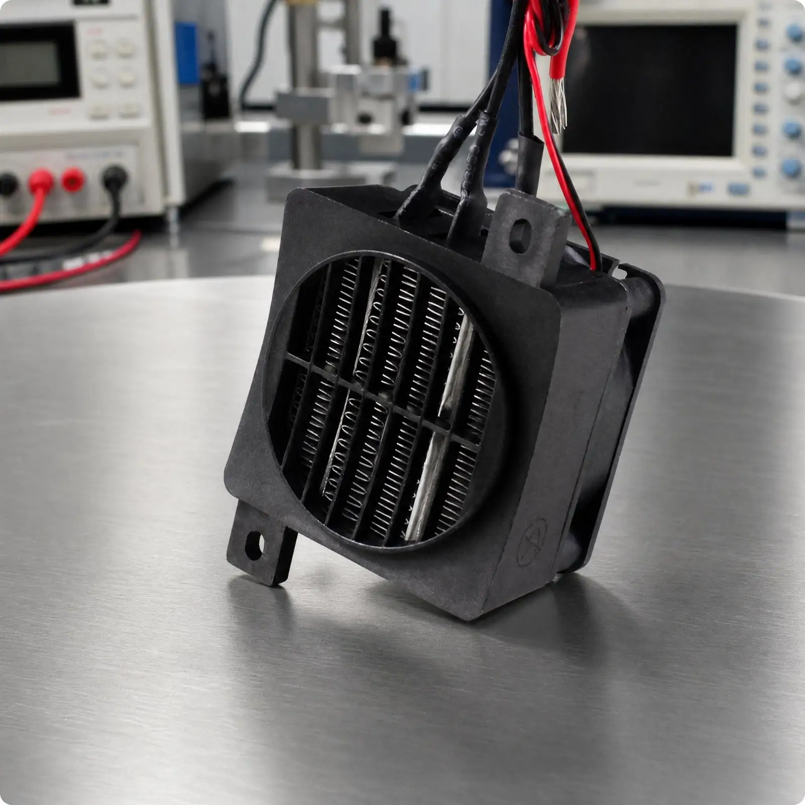 12 Volt 100W Finned Ceramic Fan Heater for Equipment Box and Compact Project Warming