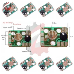 10 SZTUK Moduł dźwiękowy DC 3V-4,5V Szczekanie psa Układ muzyczny Moduł dźwięku głosu zwierząt Przycisk wyzwalający Odtwarzanie dla majsterkowiczów Zabawka planszowa 22 * 16 mm