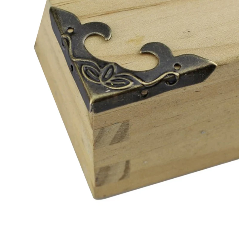 -10PCS New Antique Corner Bracket 30mm Scrapbook Albums Jewelry Wooden Box Decorative Protector Crafts For Furniture Hardware