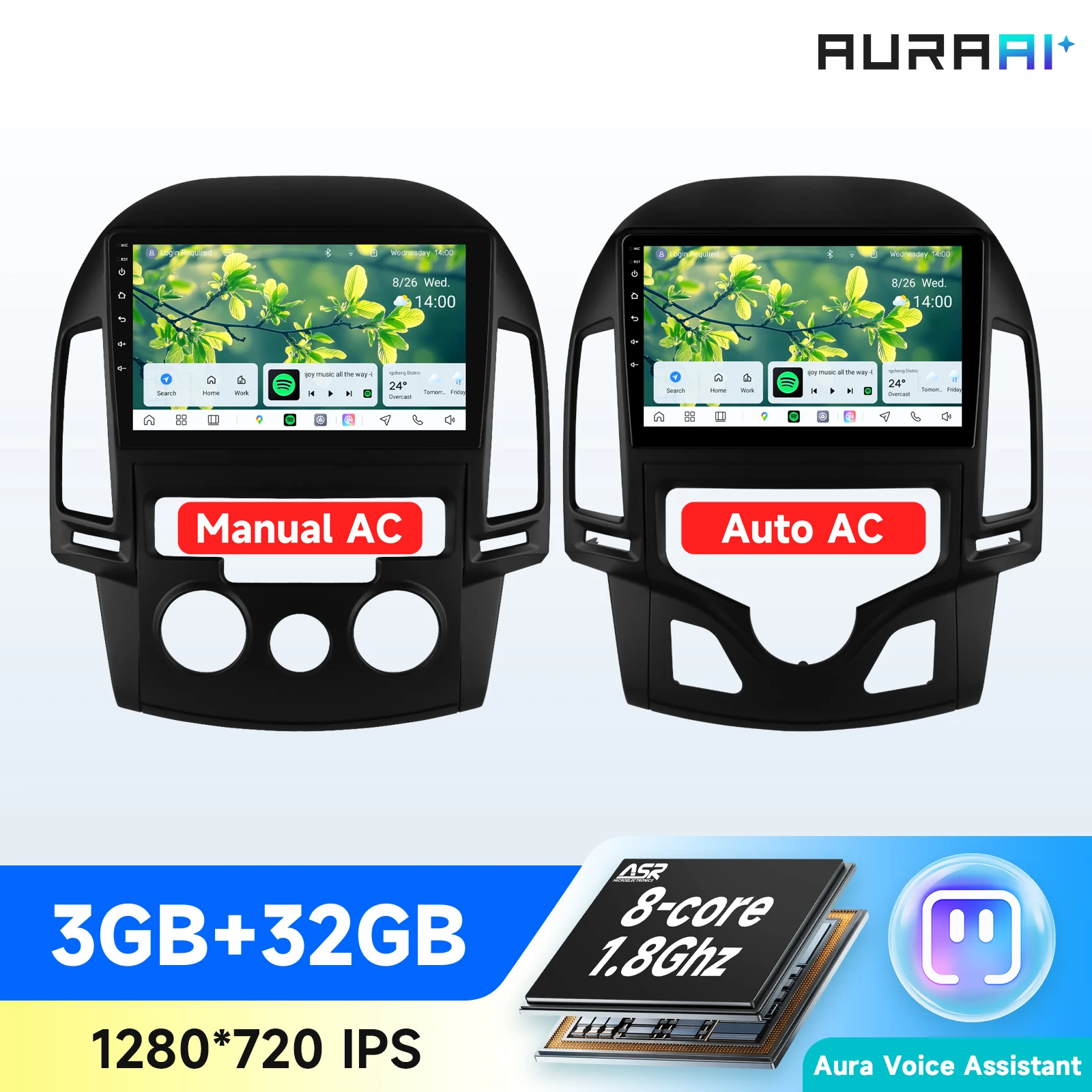 2DIN Autoradio Stereo For Hundai I30 2006-2011 AT&MT Car Intelligent System 7870 Wireless Carplay Android Radio ADAS 360Camera