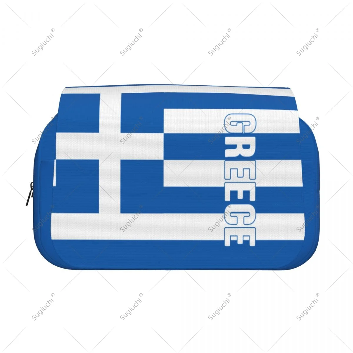 Pencil Case Scissors Bags 3D Greece Flag Double-layer Oxford Cloth Stationery Storage Pen Box Case