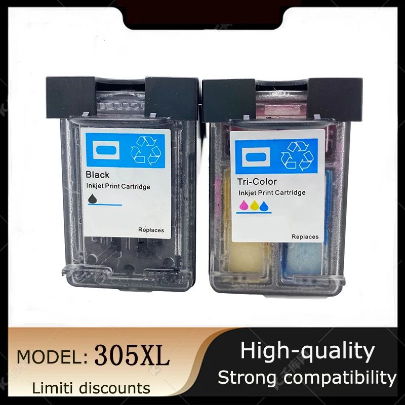 Vilaxh For HP 305 305XL DeskJet 2320 2710 2720 Plus 4110 4120 4130 ENVY 6010 6020 6030 printer 305XL ink cartridge Replacement