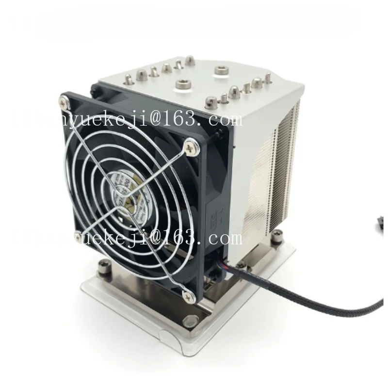 Suitable for heat pipe square rectangular LGA3647 3U 4U side blowing CPU radiator fan 205W