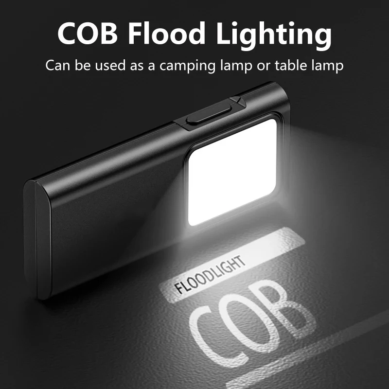 Portable COB Flashlight Work Light USB Rechargeable LED Flashlight Super Bright Camping Waterproof Car Repair With Pen Clip