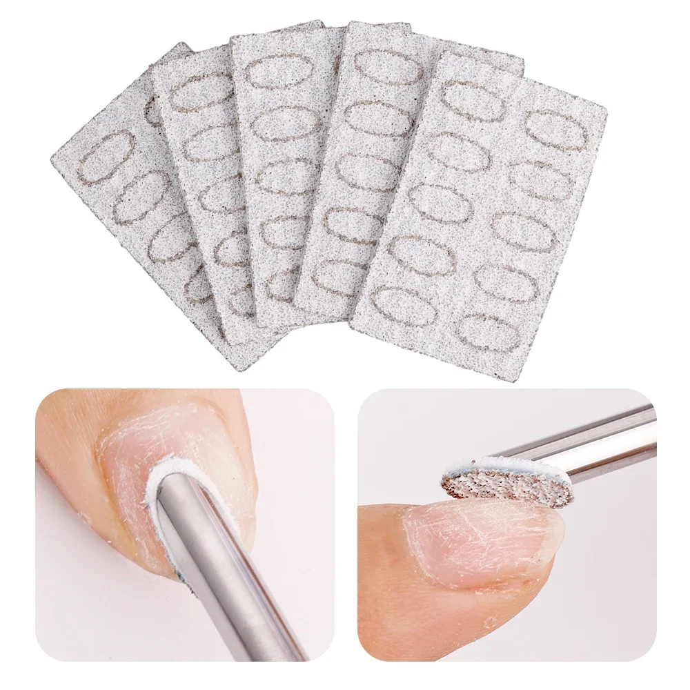 Silver Cuticle Pusher Dead Skin Remover Nail Polish Surface Sand Piece Scraper Horseshoe Manicure Pedicure Cleaner Tools