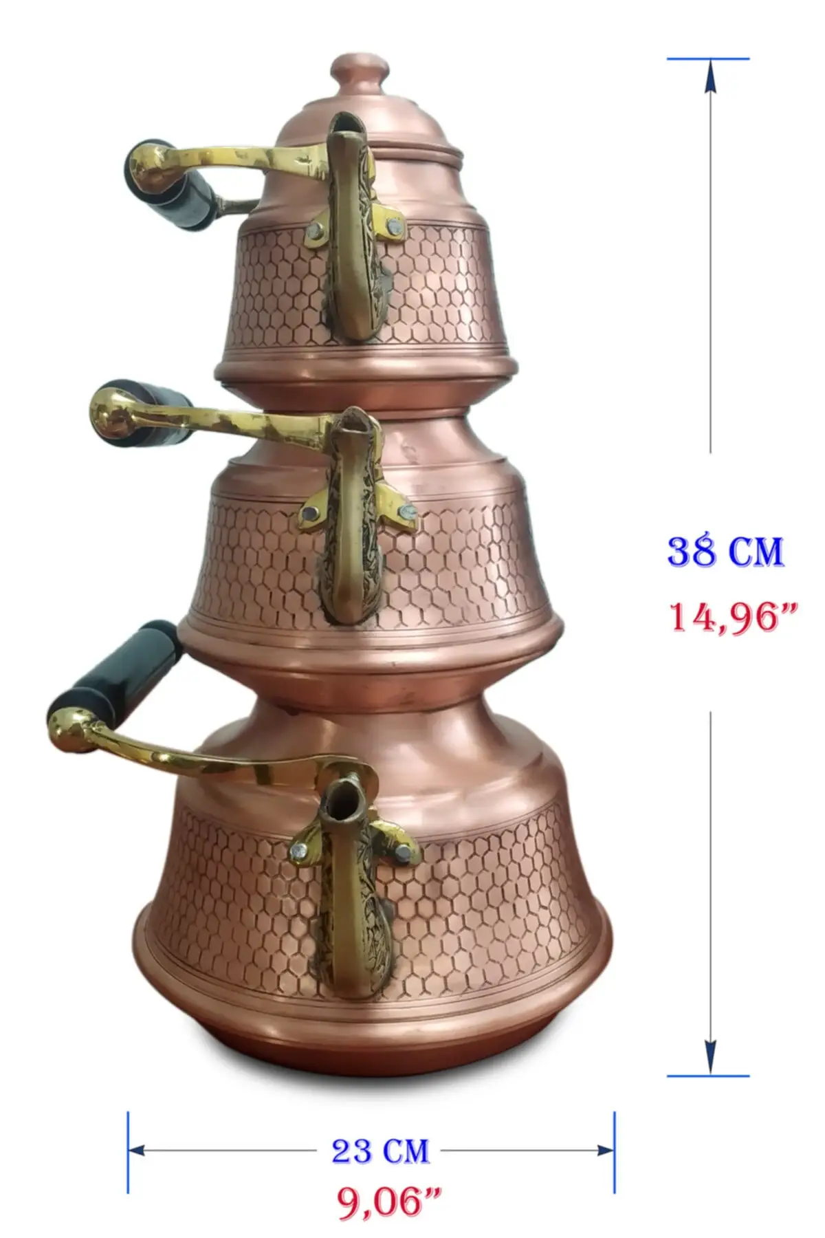 DOLBOVI heavy duty chisel honeycomb staple Rose copper teapot set Cooper Tea Pots Handmade