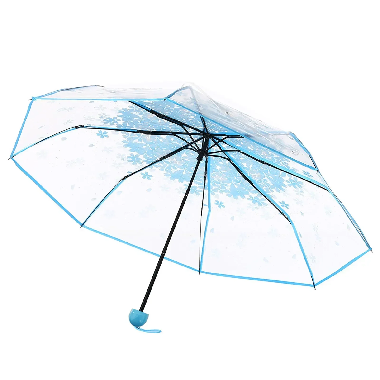 Kreative Hand Bewegung Transparent Männlich Weiblich Regenschirm Kirschblüte Stil Personalisierte Paar Student Klar Strand Regenschirm – Detail 2
