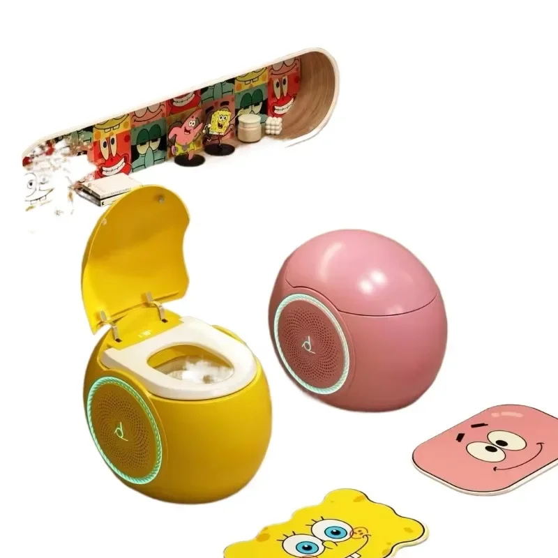 

Modern design villa siphon color round smart toilet