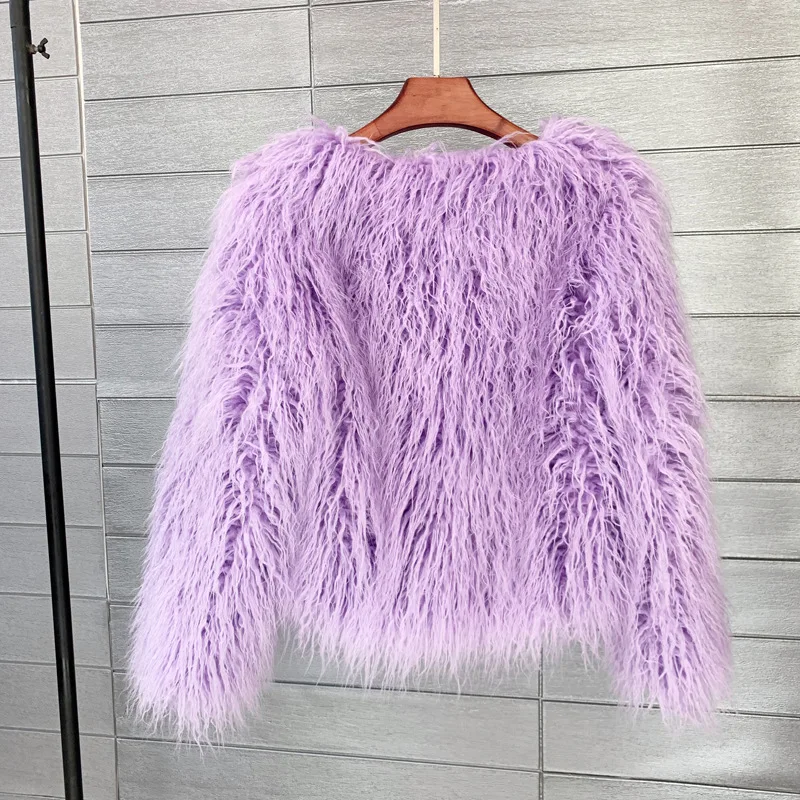 DEAT Fur Imitation Fur Coat Korean Version Pure Color Beach Wool Women's Short Coat Straight 2026 Winter Wram Jackets 11A06487