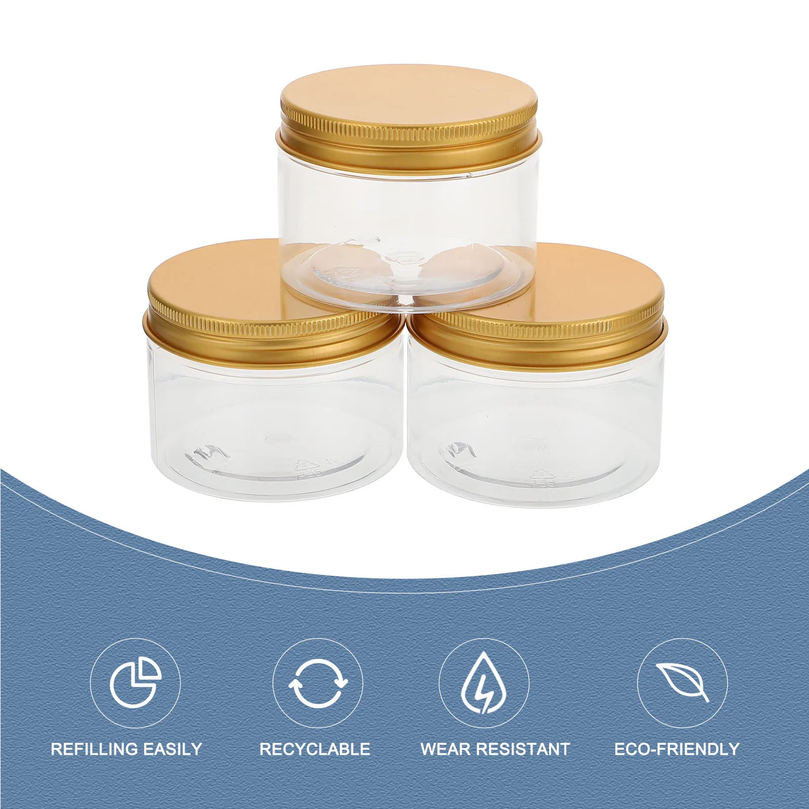 ขวดครีมสำหรับบรรจุภัณฑ์ขนาดเล็ก 16 ชิ้น แพ็ค 16 ชิ้น ขวดเปล่าแบบเติมได้ สำหรับครีม โลชั่น ยาหม่อง ใช้เก็บของอเนกประสงค์