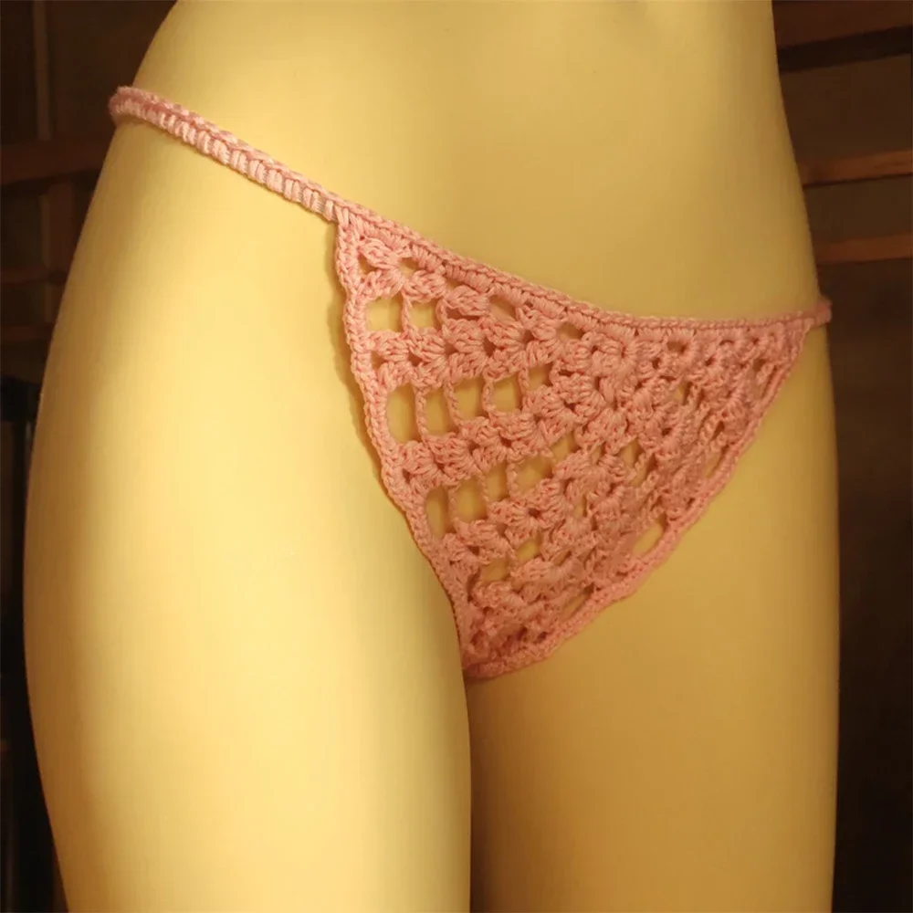 

Мужское нижнее белье, трусы, связанные крючком, стринги для плавания, загорания, дышащие трусики-стринги высокого качества