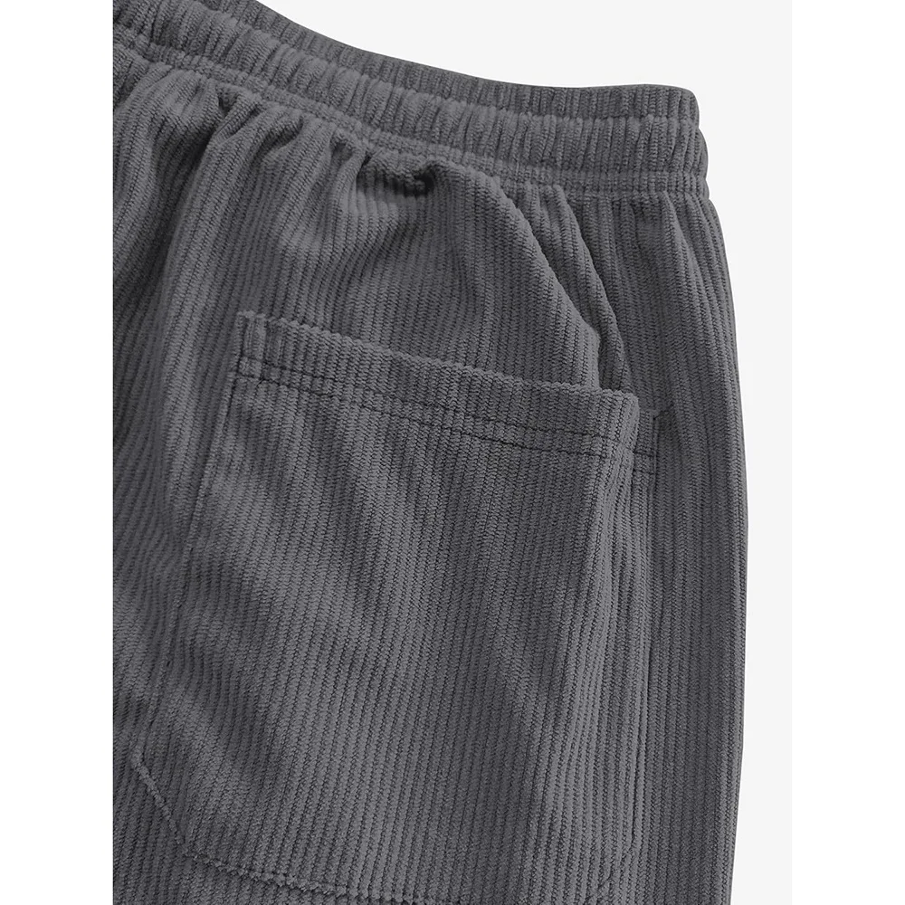 Amerikanische Freizeithose mit Seitenstreifen und Buchstaben-Stickerei, Weites Bein, Lässige Sommerhose für Herren, Locker Fallende Sporthose – Detail 17