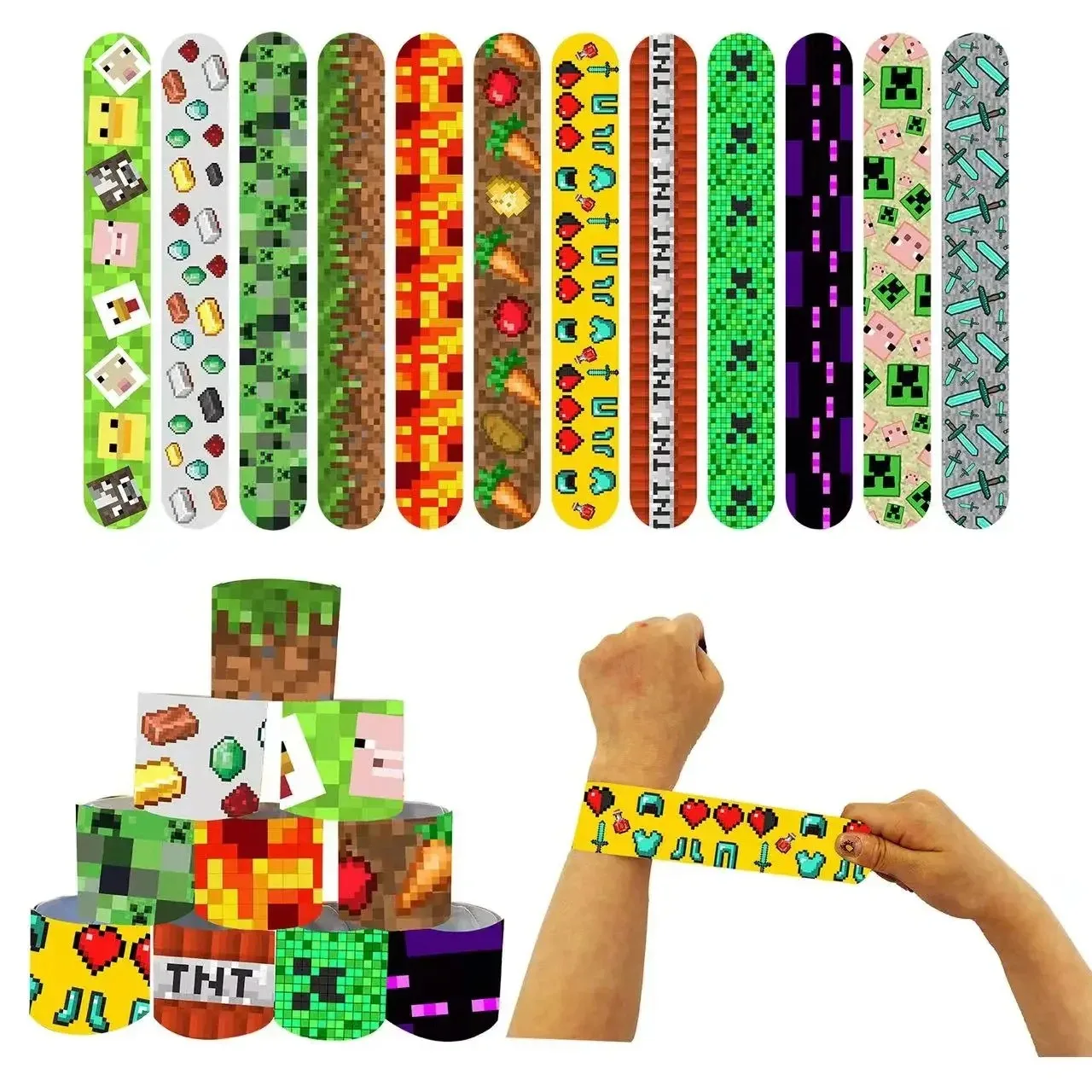 

Cartoon Game Theme Birthday Party Decoration Disposable Tableware Cake Topper Tablecloth Kids Party Backdrop Baby Shower