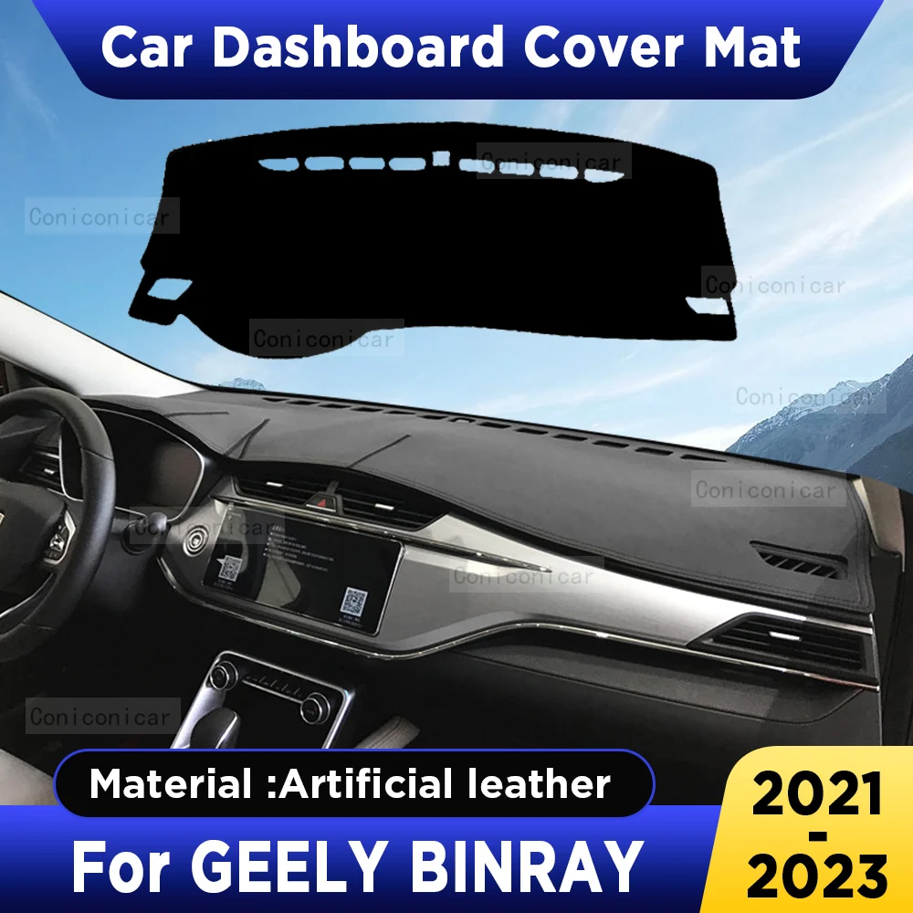 

For GEELY BINRAY 2021-2023 Car Dashboard Cover Mat Dash Board Sun Shade Pad Anti-UV Artificial Leather sun-proof Accessories