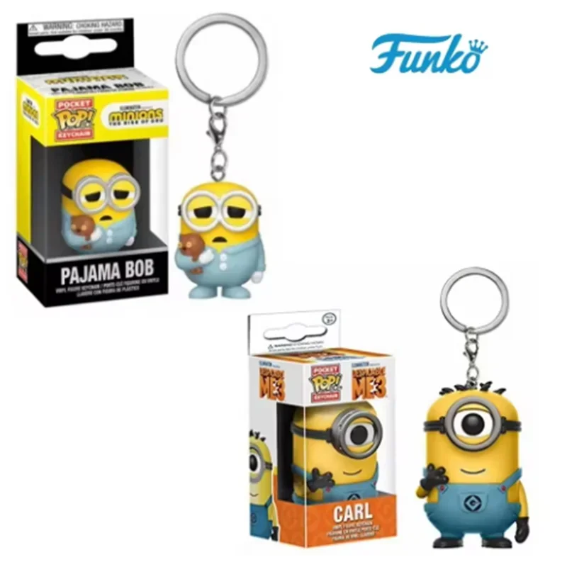 Funko Pop Despicable Minions Me CARL pijama Bob Agnes bolsillo Pop llavero el ascenso de GRV figura de vinilo juguetes regalos para niños