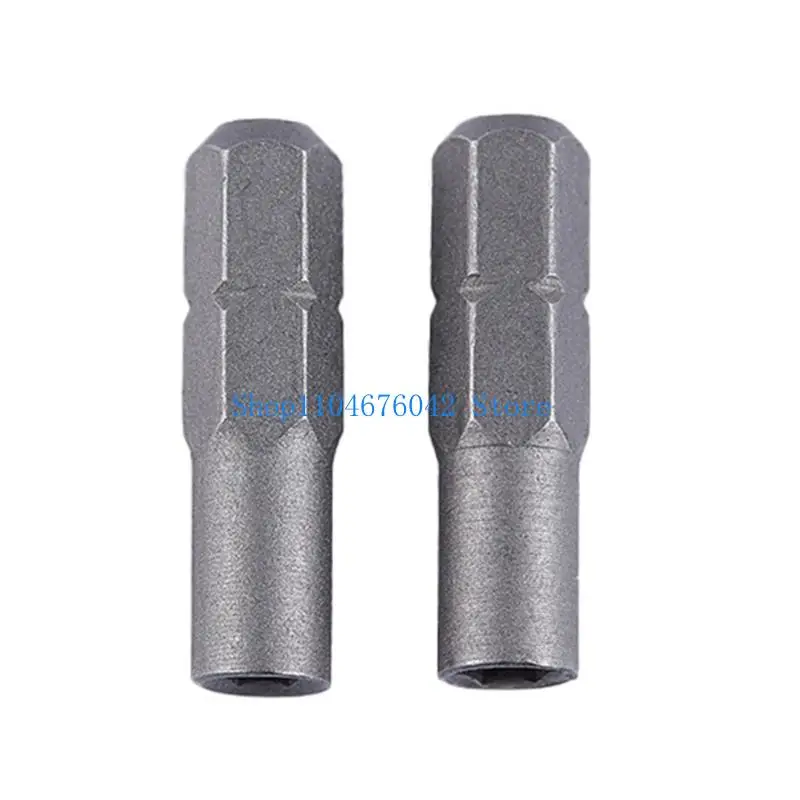 652F 2Pcs Drive Adapters for 4mm Bits Socket and 6.35mm 1/4