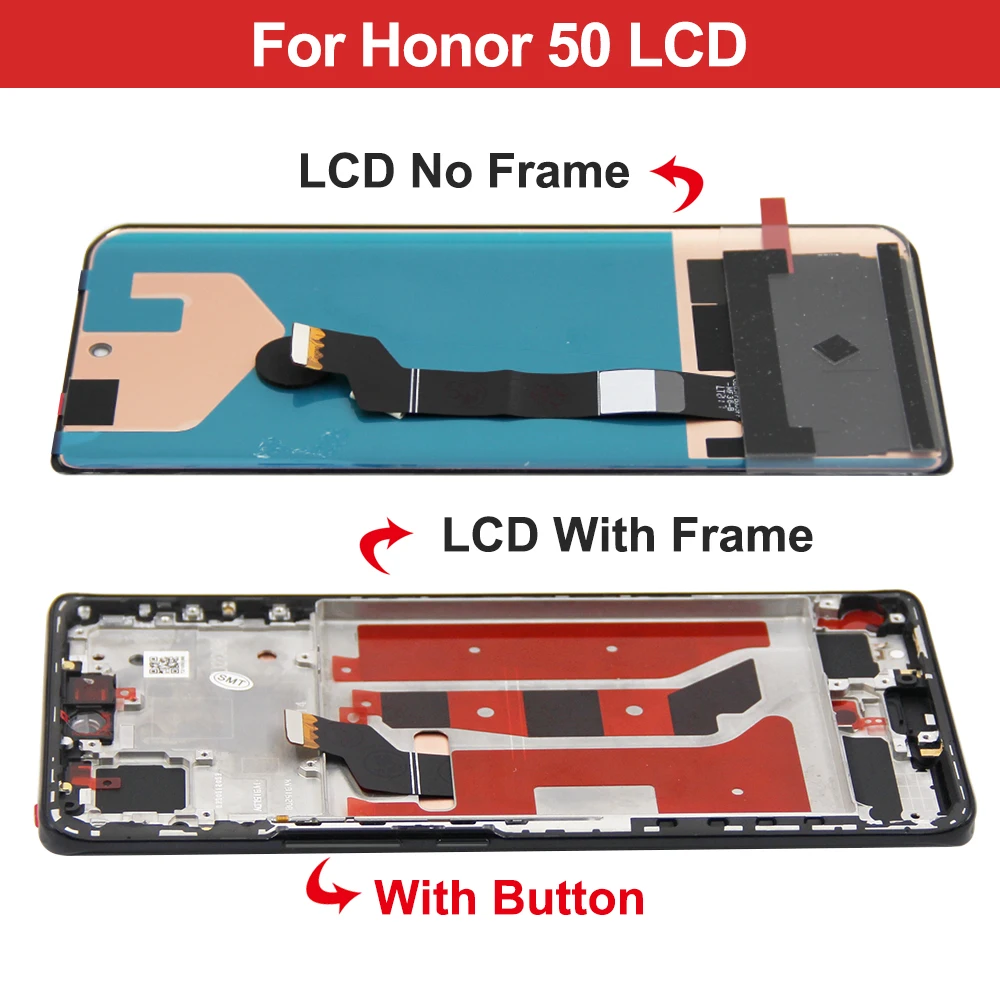 6.57\'\' For Honor 50 LCD Display Touch Screen Digitizer Assembly For Honor 50 NTH-AN00 NTH-NX9 Display