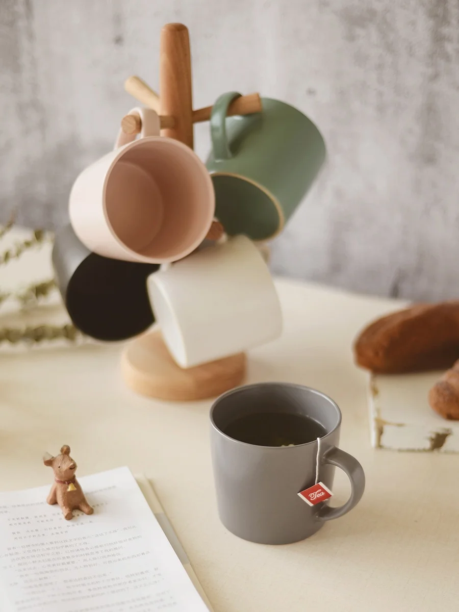 

Набор керамических кружек San Tian Home: большие кофейные чашки, простые чайные чашки для дома, офиса и общежития