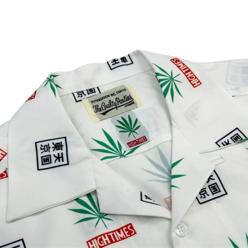 Camisa de manga corta con estampado de WACKO MARIA Heaven Tokyo para hombre y mujer, camisa hawaiana de la mejor calidad, Tops de marca de verano