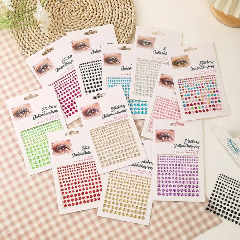 

3sheets Decoration Stickers 3D Gem Stickers Scrapbooking DIY Mobile Phone DIY Acrylic Gem Sticker Self Adhesive