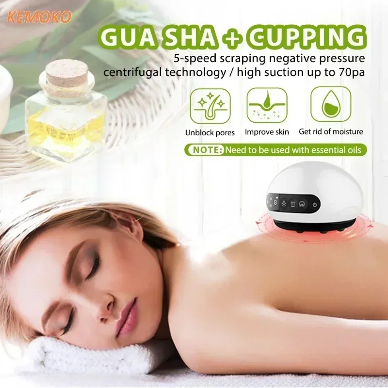 Electric Body Guasha Massager Vacuum Cupping EMS Guasha Scraping Body Massager Suction Cup IR Heating Fat Burner Body Massger - Image 3
