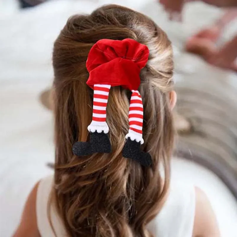 Ncmama, gomas para el pelo de terciopelo navideñas para mujer, lazos elásticos para el pelo de Color sólido, banda de goma elegante, lazos para cola de caballo para niñas, cuerda