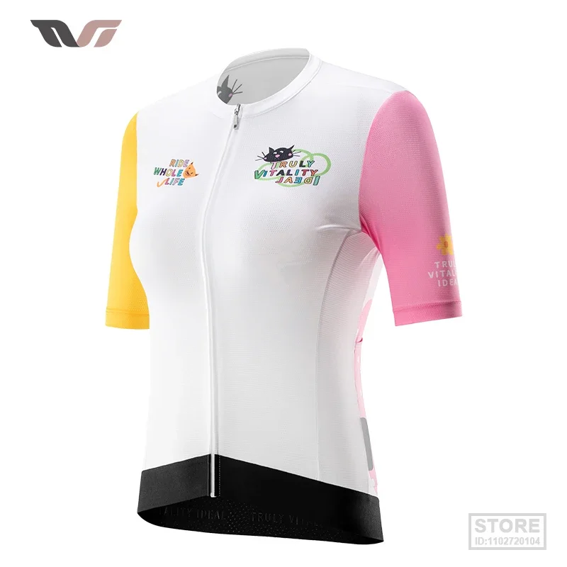 

ROCKBROS Women's Cycling Jersey Summer Quick Dry Ciclismo Bike Clothes Anti-Uv Breathable Mountain Female Clothing Asian Size