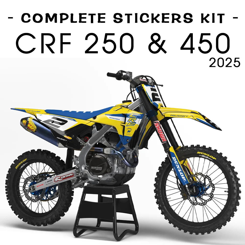 

Полный комплект наклеек для мотоцикла HONDA CRF250 CRF450 2025 CRF 250 CRF 450, полный графический комплект CRF450R CRF250R, комплект наклеек 2025
