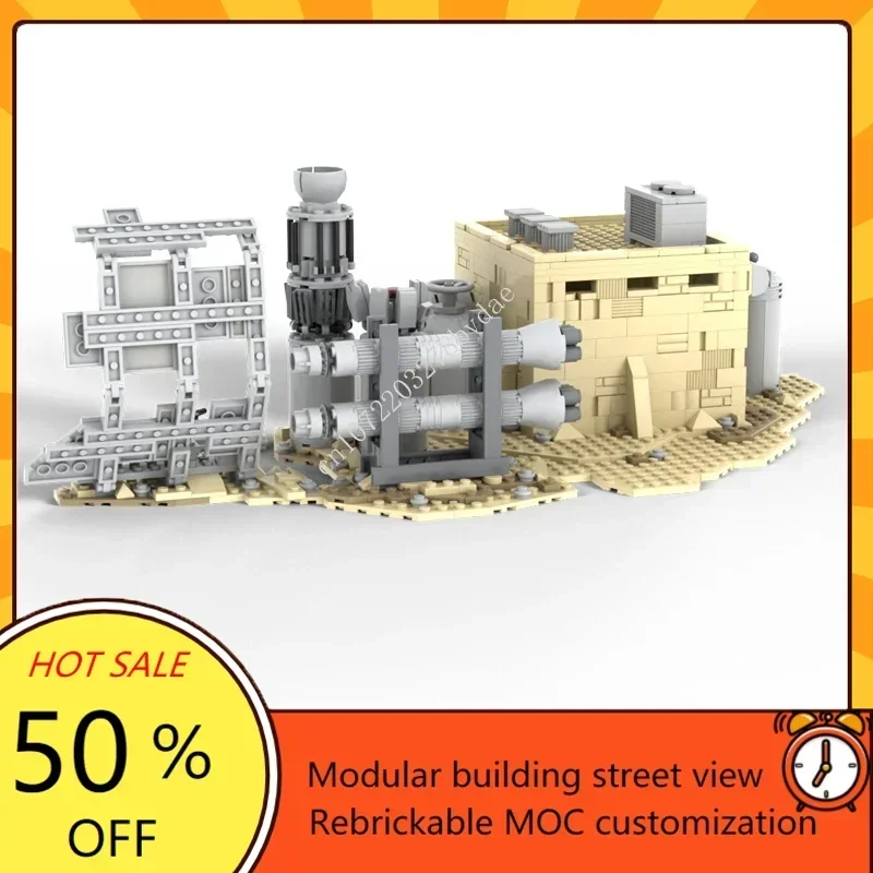 760PCS MOC Space Battle Space Yunkyard of Tatooine Desert City Model Building Blocks Technology Brick Creative Assembly Toy Gift