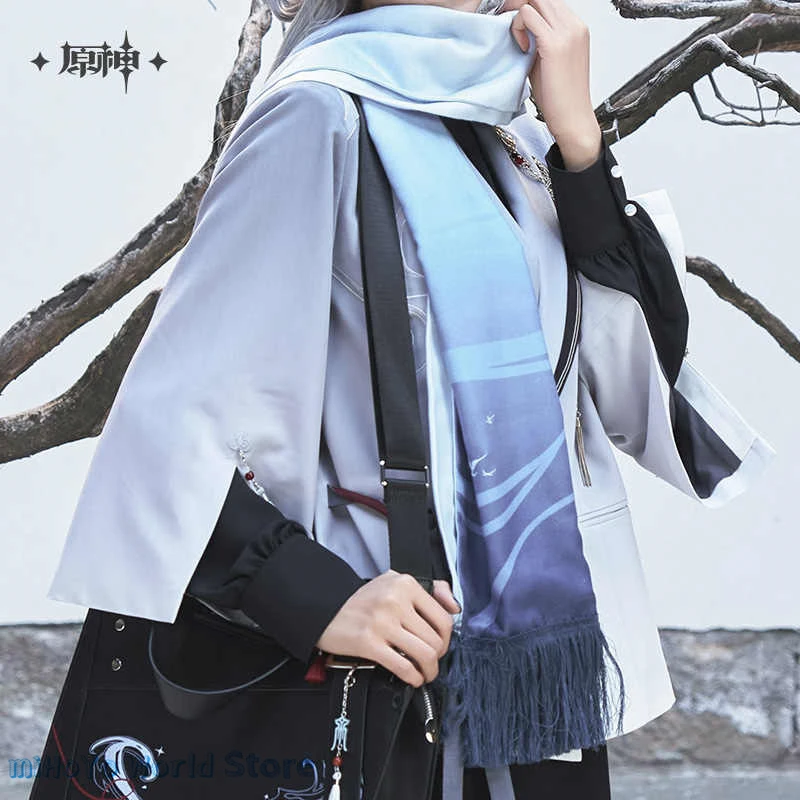 [Genuine] Shenhe Scarf MiHoYo Official Original Genshin Impact Shenhe Theme Impression Scarf Doujin Winter Cosplay Birthday Gift - Image 3