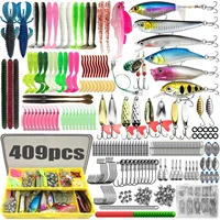 Kit de Señuelos de Pesca para aparejos de cebo Topwater, accesorios de pesca para lubina, trucha, salmón, 133/83 Uds.