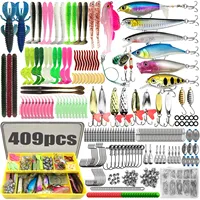 133/83pcs Fishing Lures Kit for Topwater Bait Rigs Tackle Kit for Bass Trout Salmon Fishing Accessories