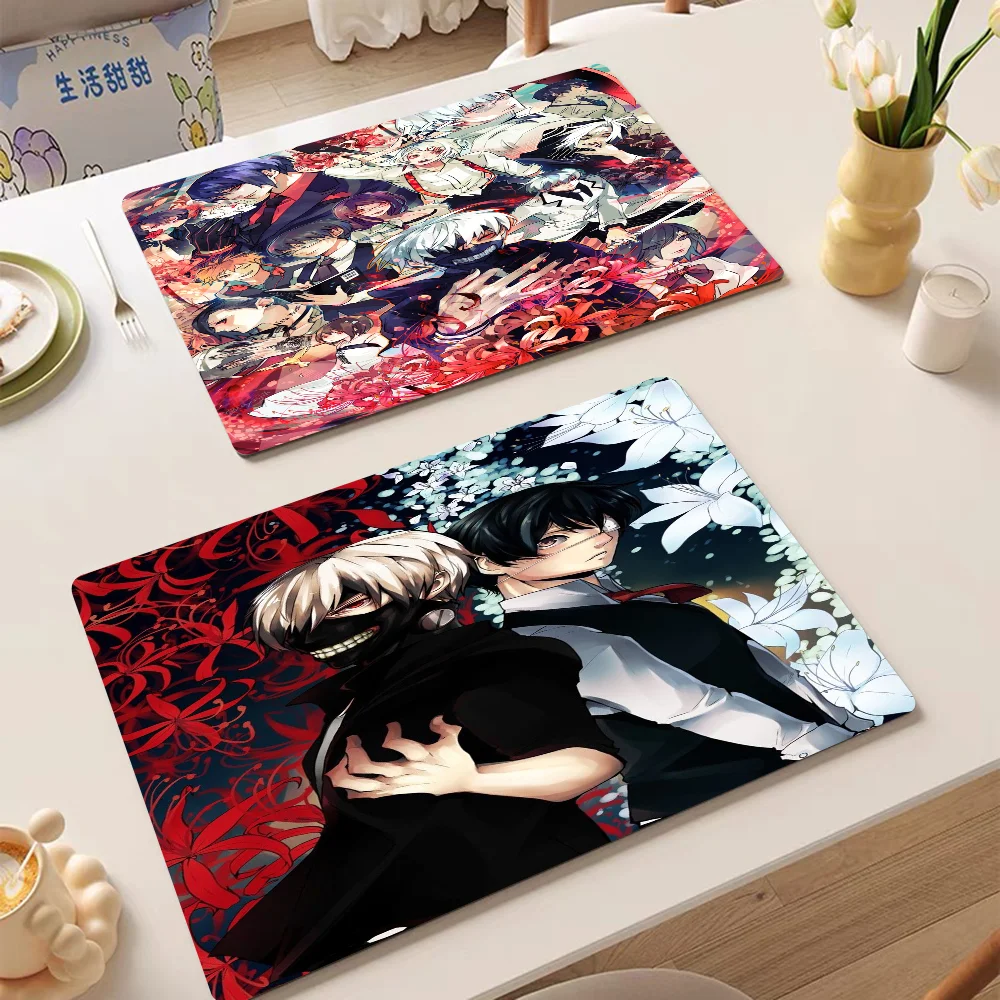 

Anime Tokyo Ghoul Super Absorbent Coffee Mat Dish Draining Mat Large Kitchen Drying Mat Quick Dry Bathroom Drain Pad Kitchen