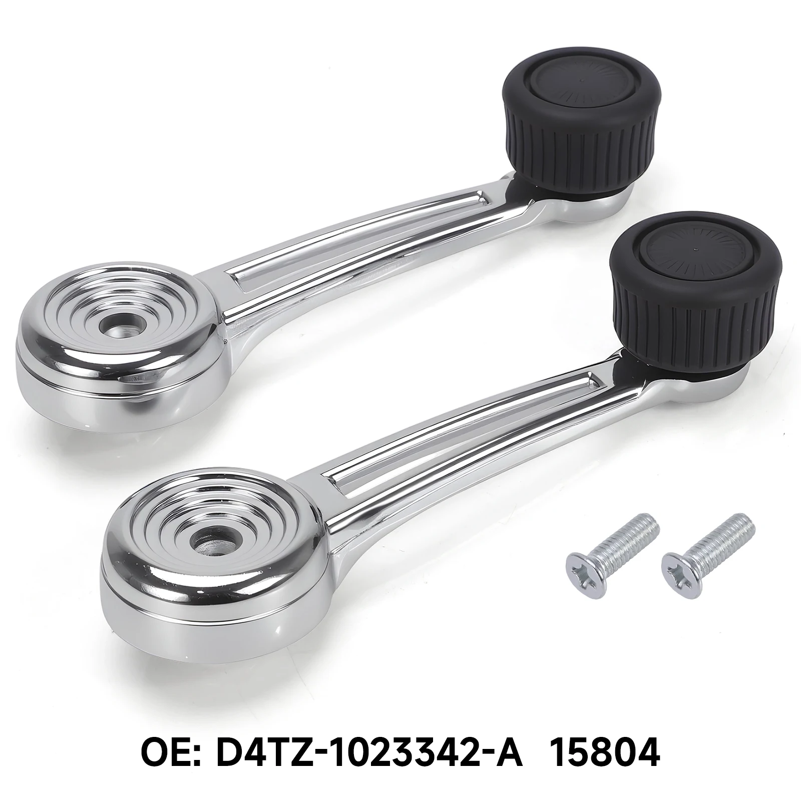 Window Crank Handles 2 Pcs Door Handles Inside Front Rear Left Right Side For Ford F-100 F-150 F-250 F-350 Bronco D4TZ-1023342-A