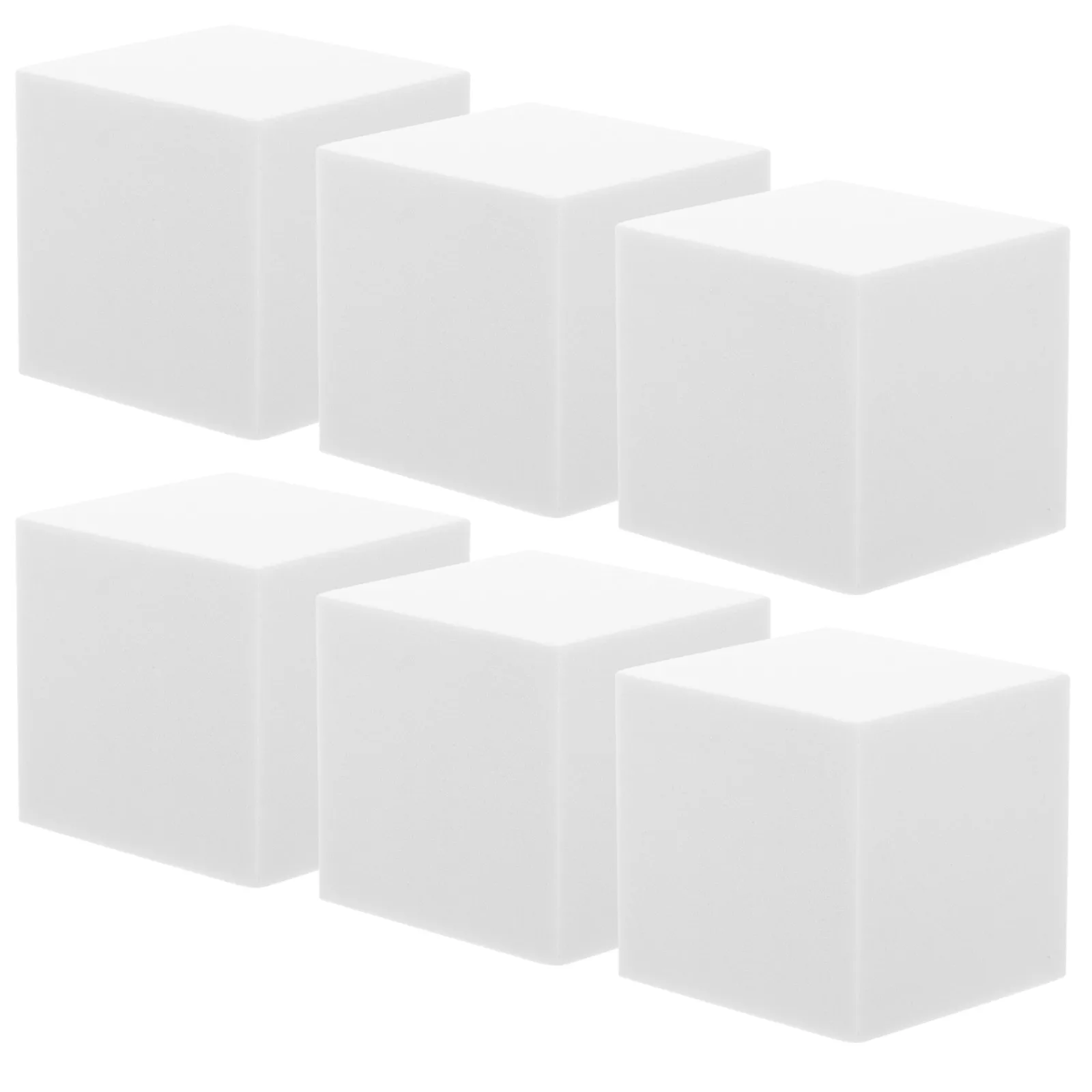 

6 Pcs White 5x5x5cm Foam Blocks Blank Cubes for DIY Crafts Projects Wedding Decorations Modeling Household School Use