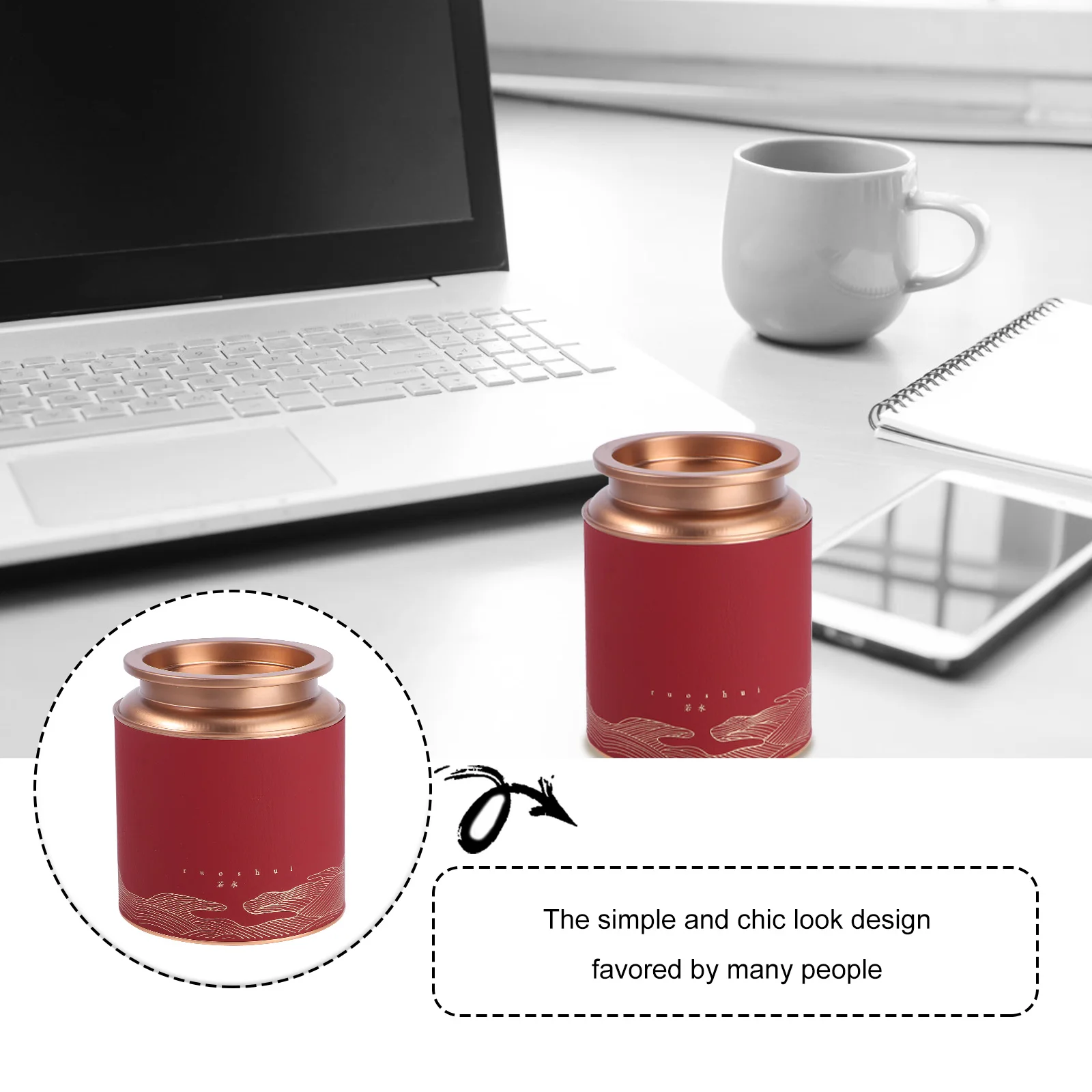 

Round Tea Can Sealed Storage Container for Loose Leaf Tea Coffee Decorative Jars Tinplate Box Sturdy Canister Packaging