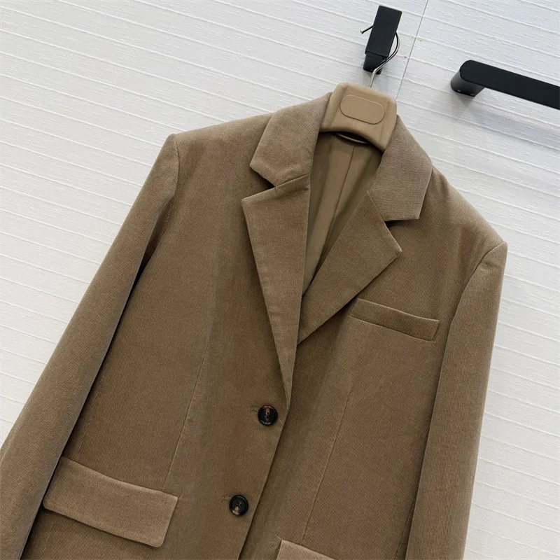 Picture 4: Women's jacket New single breasted slim fit women's coat for autumn 2026 pure cotton corduroy women's suit jacket y2k outerwear