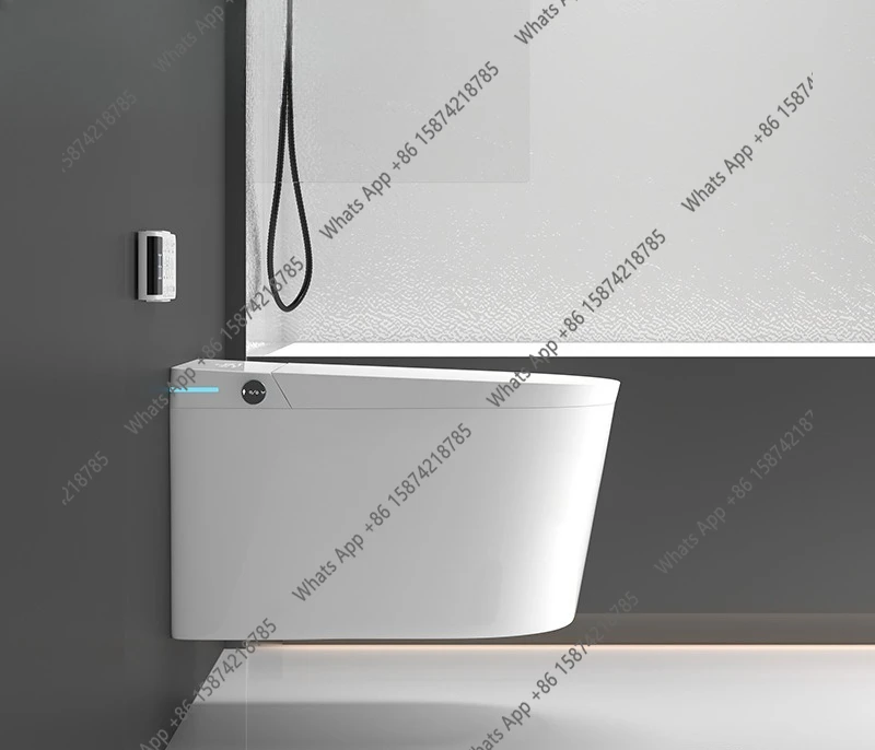 

Настенный умный унитаз с автоматическим сифонным смывом, встроенным пузырьковым барьером, бытовой унитаз с настенным бачком для воды и легким доступом к нему.