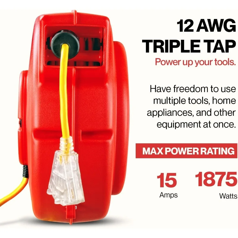 جديد - بكرة سلك تمديد قابلة للسحب أطول صناعية 12awg × 80' قدم تجارية ممتازة ومرنة للغاية - توصيل سريع #2