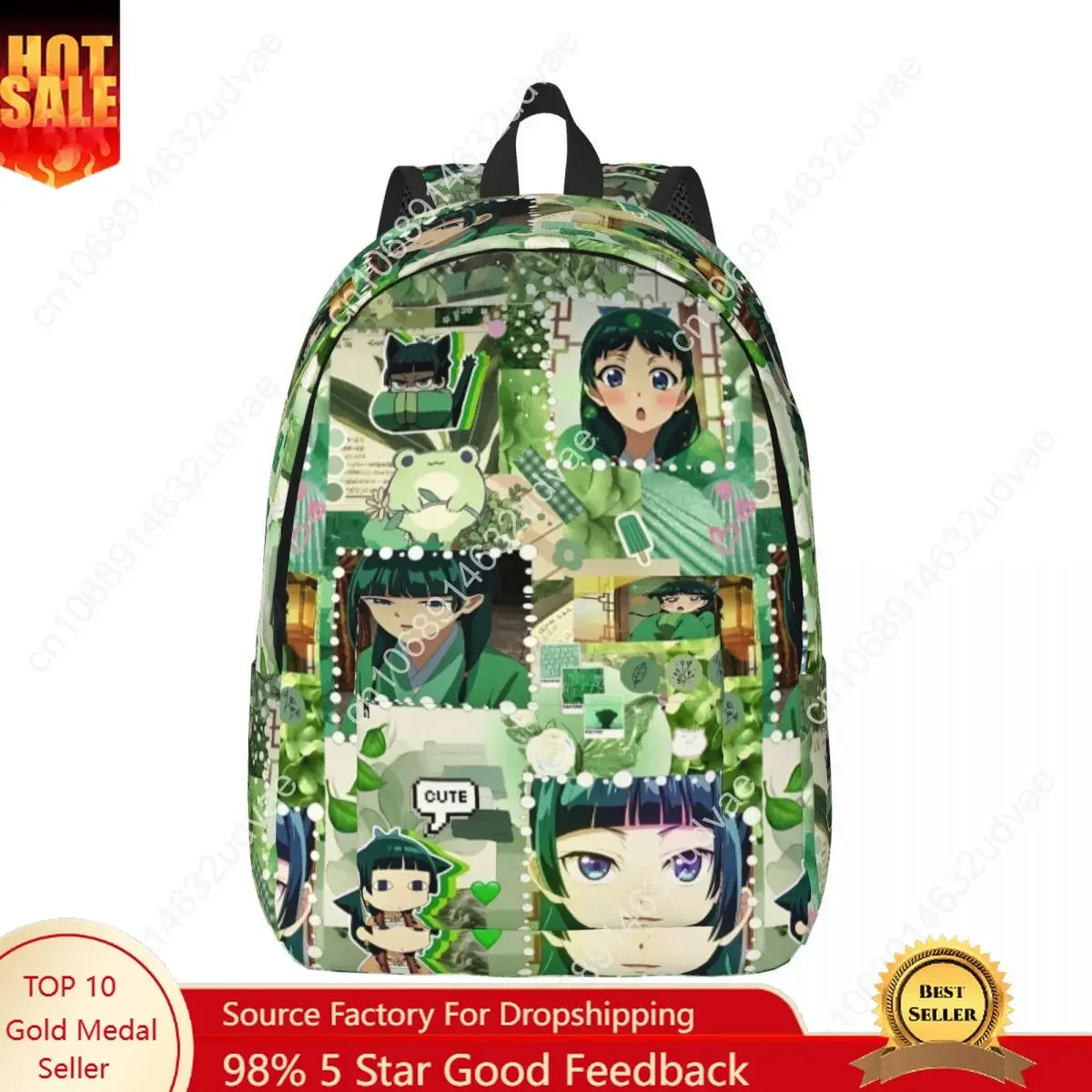 The Apothecary Diaries Maomao Backpack for Men Women Teenage High School Work Daypack Cartoon Anime Laptop Canvas Bags Sports