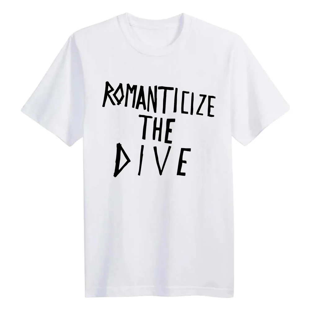 Female Tees METRIC Romanticize The Dive Tshirts Summer Cotton Short Sleeve Unisex Streetwear Tees Graphic Print Merch Women Tops