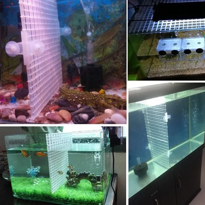 Aquarium Divider Tray Plastic Mesh Aquarium Egg Box Light Diffuser, Fish Tank Divider Filter Bottom Isolation