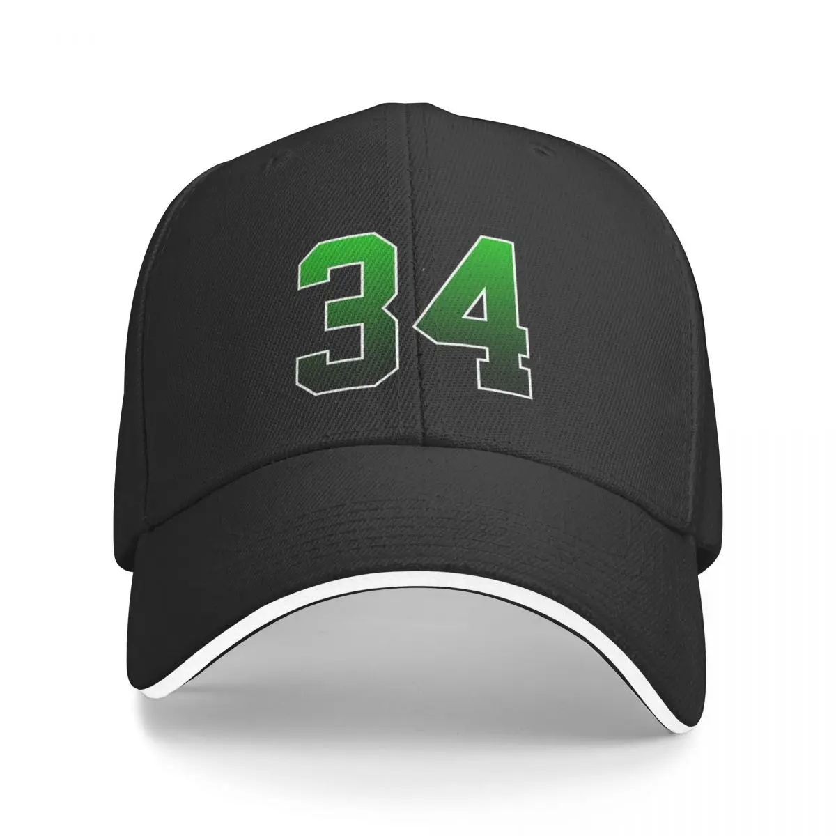 Lucky Number Green 34 Adjustable Baseball Cap Women Men Fashion Snapback Caps Mens 2024 New Dad Hats