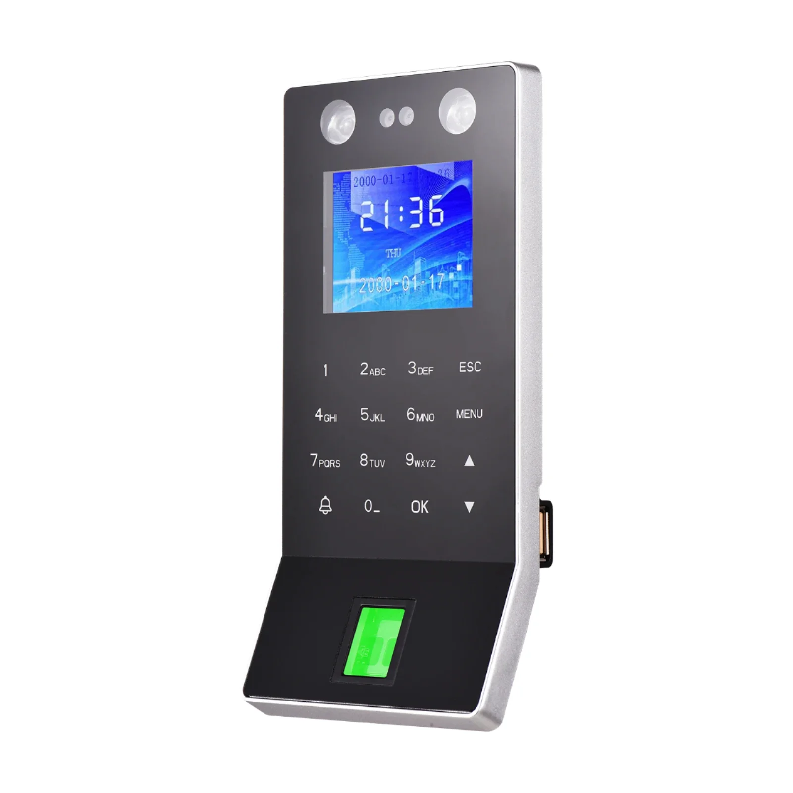 Punch Card Time Clock Access Control System with Face & Fingerprint Biometric Attendance Terminal Customized Logo Excel Report