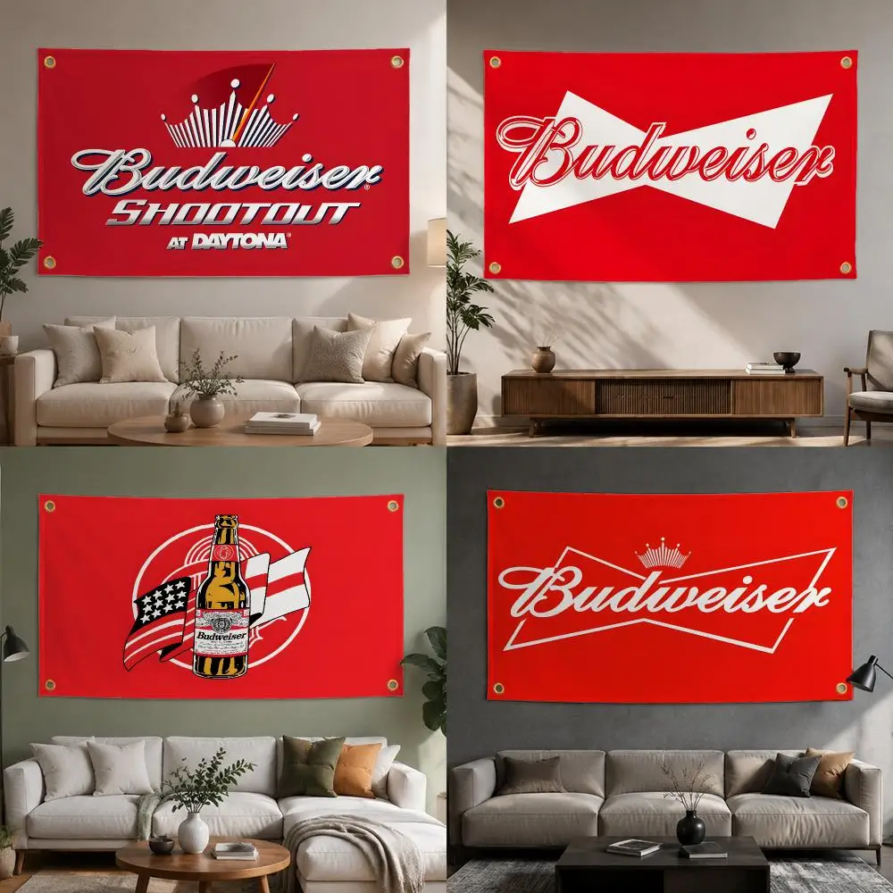 Beer Brand Budweiser Flags Fashion flag For Living Room Home Dorm Decor Wall Outdoor Camping Party Banner Gifts