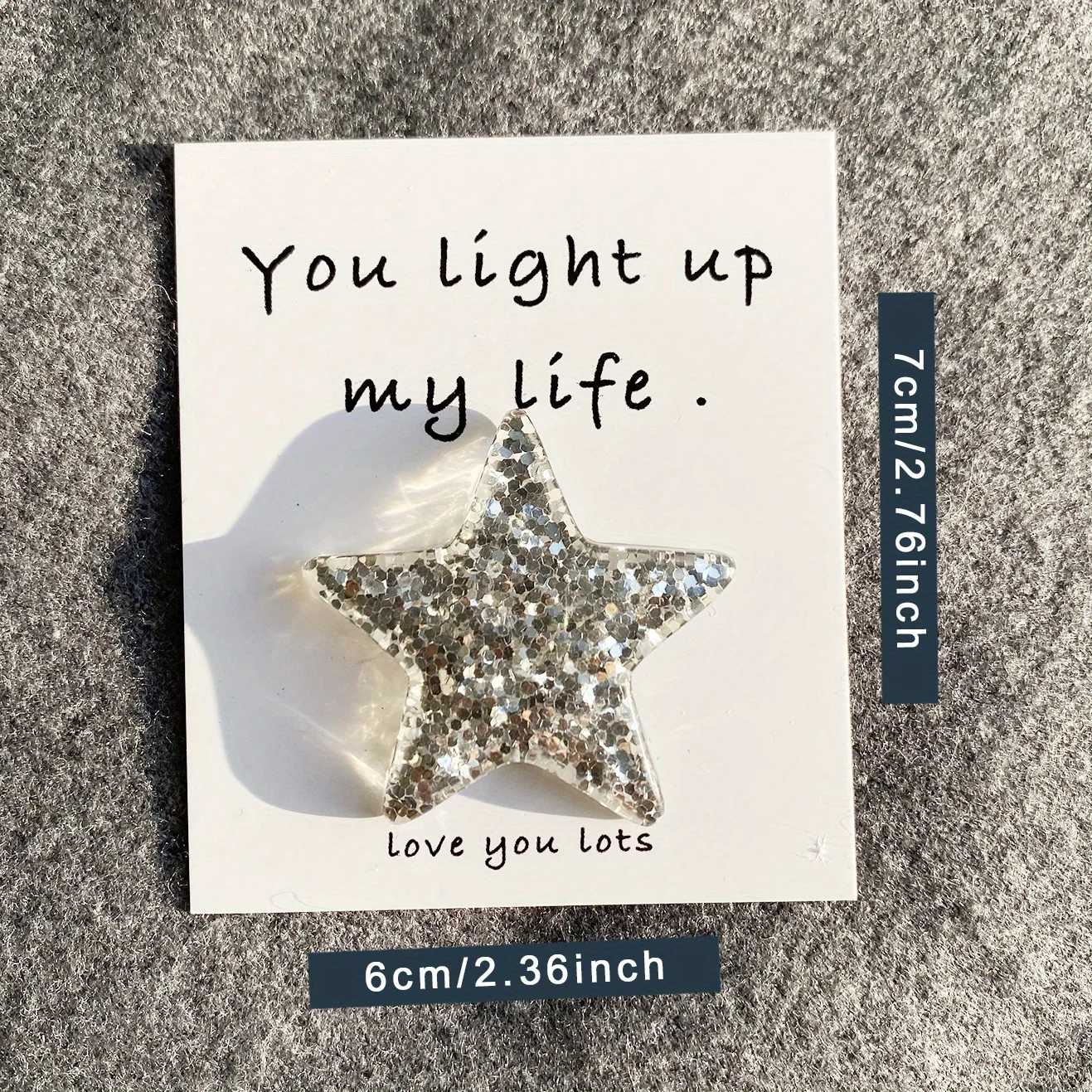 1pc,  I Love You, I Am Keeping You Greeting Cards, Exquisite 3D flashing star Greeting Cards for Birthday,a little pocket hug