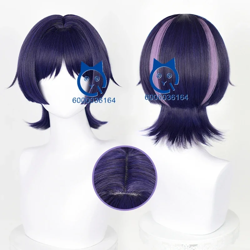 

Inazuma Wanderer Scaramouche Cosplay Wig with Highlighted Long Hair and Realistic Scalp Design for Game Genshin Impact Costume