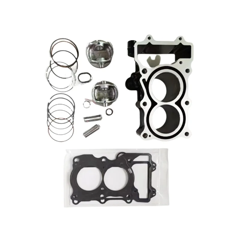 Motorcycle Cylinder Sleeve for 400/Z400, Compatible With for Kawasaki, Including Piston Rings and Gasket
