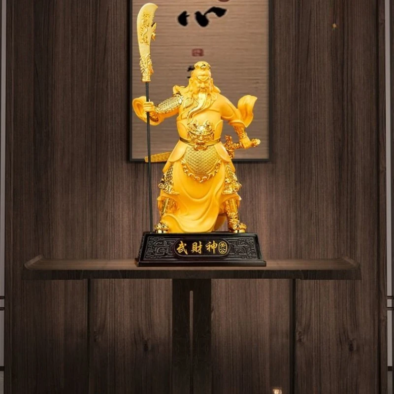 Chinese Wu Caishen Guan Gong Ornaments Attract Wealth Living Room Statues Household Offerings Guan Er Ye Shop Opening Gifts